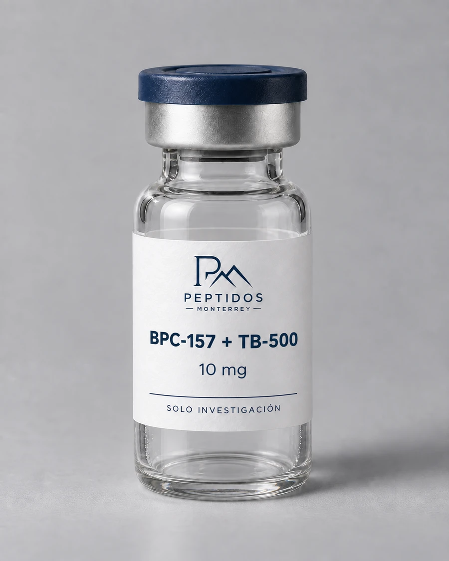 Frasco de BPC-157 + TB-500 10 mg de Péptidos Monterrey