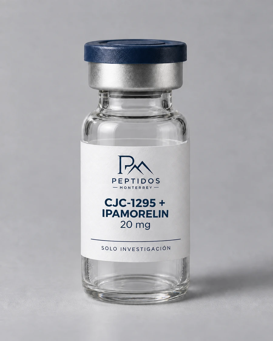 Frasco de CJC-1295 + ipamorelin 20 mg de Péptidos Monterrey