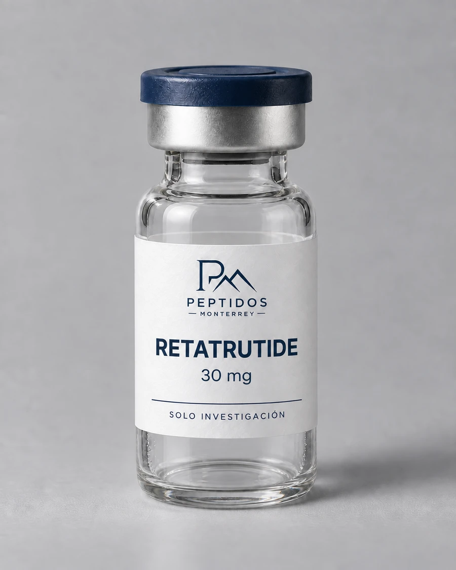 Frasco de Retatrutide 30 mg de Péptidos Monterrey
