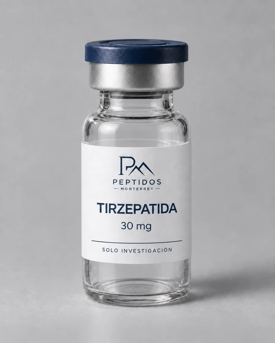 Frasco de Tirzepatida 30 mg de Péptidos Monterrey